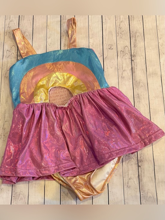 Smocked sweets Other - Iridescent Rainbow Skirted One-Piece Swimsuit